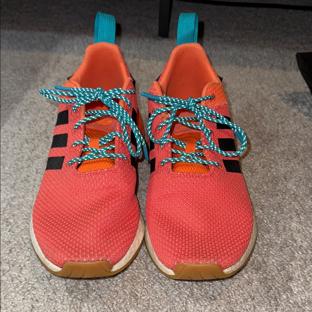 Adidas Orange and Black Sneakers